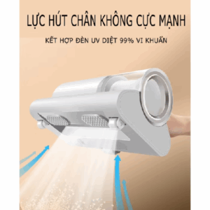Máy Hút Bụi Chăn Ga Gối Nệm Cầm Tay Diệt Khuẩn UV, Máy Hút Bụi Cầm Tay Hút Tóc, Lông Chó Mèo .
