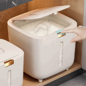 Thùng Đựng Gạo Thông Minh 5kg 10kg – Chống Côn Trùng, Chống Ẩm, Kín Nắp Tự Động